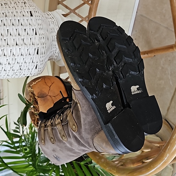 Sorel womens sz 9.5 brown leather lace up winter boots - Picture 4 of 9